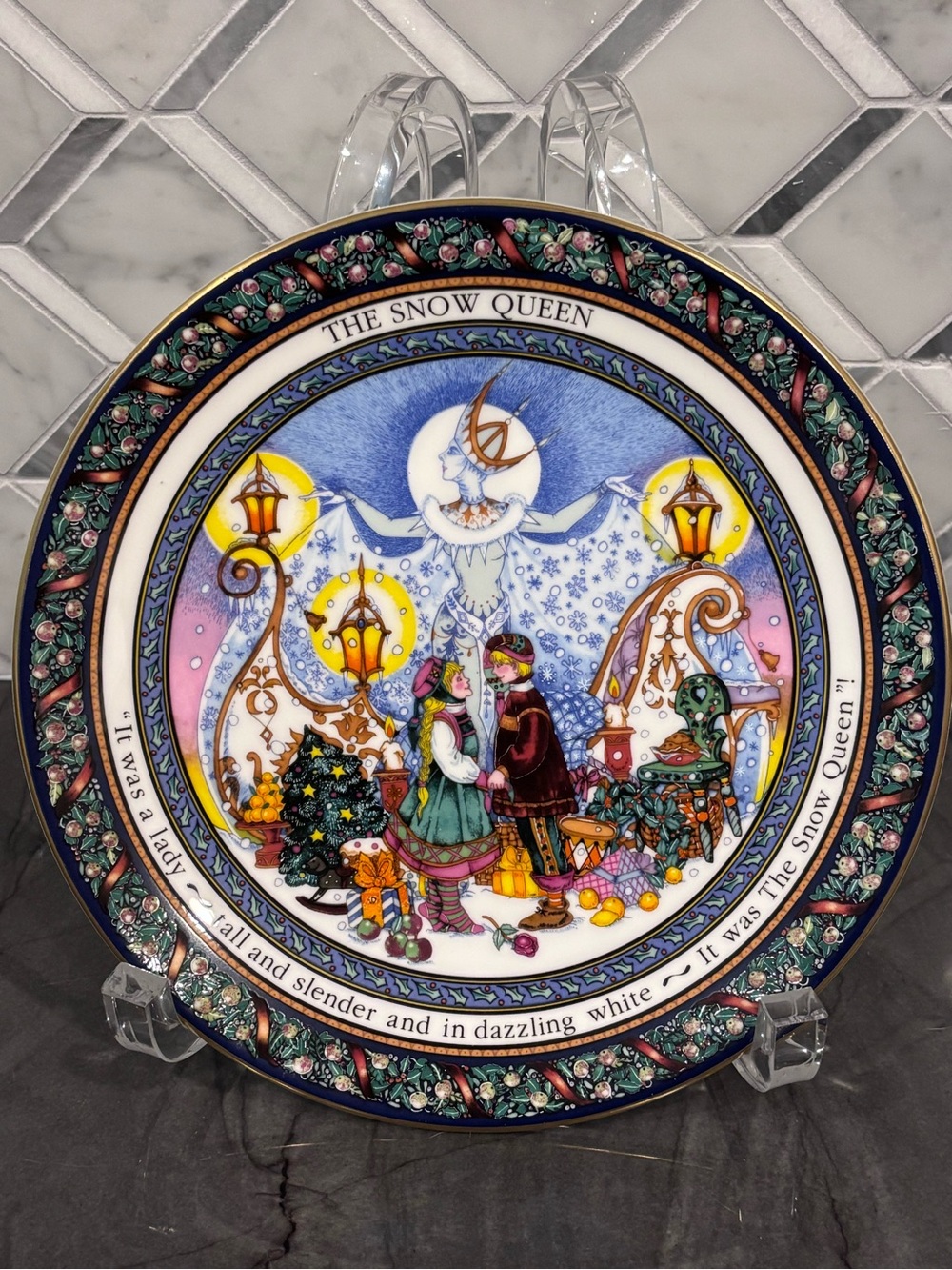 Royal Worcester vintage Christmas Tales Nutcracker Snow Queen salad Plate 8.25"